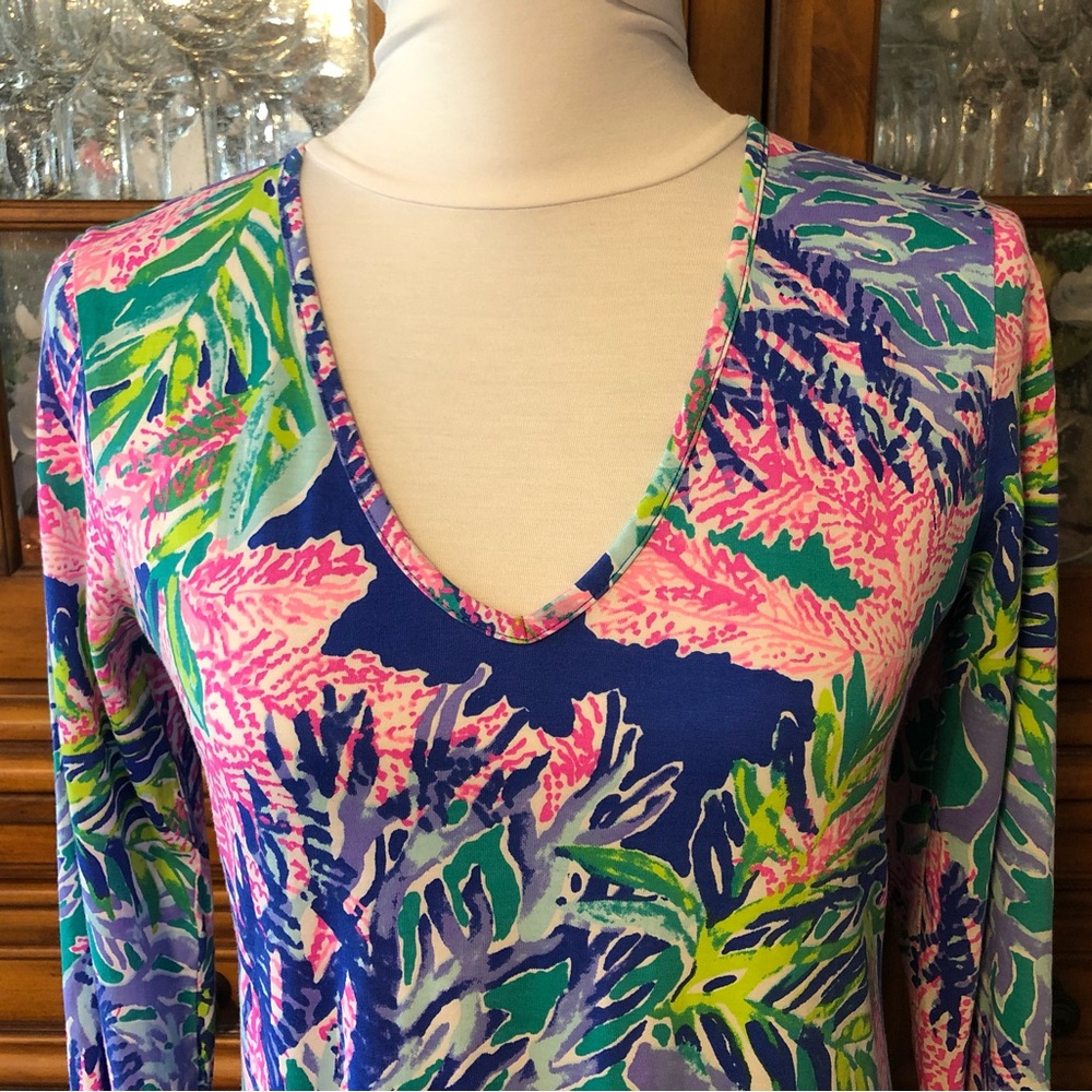 EUC Lilly Pulitzer Long Sleeved Tee dress - Picture 4 of 7